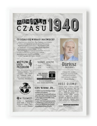 PREZENT na 85 URODZINY oryginalny - PERSONALIZOWANY PLAKAT