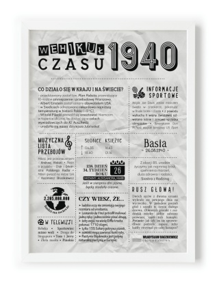 PREZENT na 85 URODZINY oryginalny - PERSONALIZOWANY PLAKAT