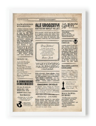 PREZENT na 85 URODZINY oryginalny - PERSONALIZOWANY PLAKAT