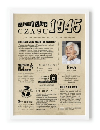 PREZENT na 80 URODZINY na osiemdziesiątkę PERSONALIZOWANY PLAKAT