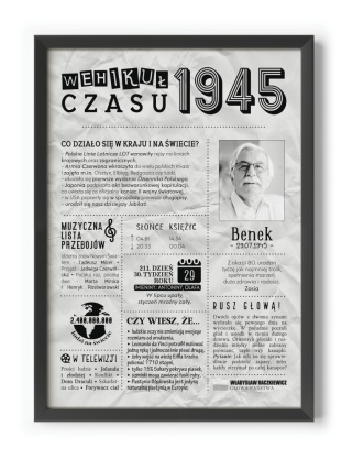 PREZENT na 80 URODZINY na osiemdziesiątkę PERSONALIZOWANY PLAKAT