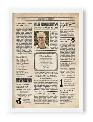 PREZENT na 80 URODZINY na osiemdziesiątkę PERSONALIZOWANY PLAKAT