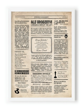 PREZENT na 80 URODZINY na osiemdziesiątkę PERSONALIZOWANY PLAKAT