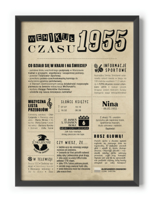 PREZENT na 70 URODZINY na siedemdziesiątkę PERSONALIZOWANY PLAKAT