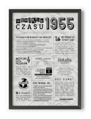 PREZENT na 70 URODZINY na siedemdziesiątkę PERSONALIZOWANY PLAKAT