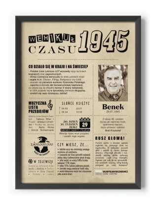 PREZENT na 80 URODZINY na osiemdziesiątkę PERSONALIZOWANY PLAKAT